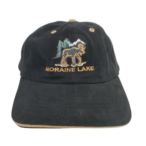 National Park Moraine Lake Black Snapback Hat Cap - Picture 1 of 5